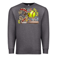 Charcoal Heather three up down softball Premium Sweatshirt - RacoonDesign