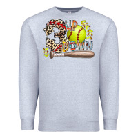 Heather Grey three up down softball Premium Sweatshirt - RacoonDesign
