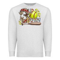 Oatmeal Heather three up down softball Premium Sweatshirt - RacoonDesign