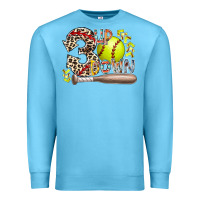 Ocean Blue three up down softball Premium Sweatshirt - RacoonDesign