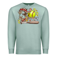 Seafoam three up down softball Premium Sweatshirt - RacoonDesign