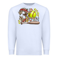 White three up down softball Premium Sweatshirt - RacoonDesign