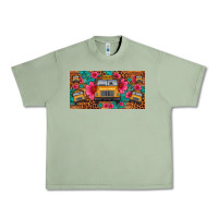 Oil Green school bus leopard gemstone license plate Urban Heavy Tee - Artiststas