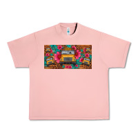 Salmon school bus leopard gemstone license plate Urban Heavy Tee - Artiststas