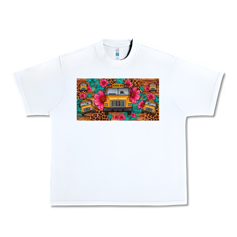 School Bus Leopard Gemstone License Plate Urban Heavy Tee by Artiststas | Teevron