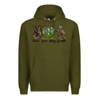 Army Green Peace Love Baby Gorilla Premium Hoodie - LillyAllenDesigns