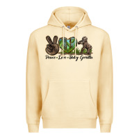 Pina Colada Peace Love Baby Gorilla Premium Hoodie - LillyAllenDesigns