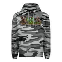 Slate Camo Peace Love Baby Gorilla Premium Hoodie - LillyAllenDesigns