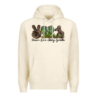 Tofu Peace Love Baby Gorilla Premium Hoodie - LillyAllenDesigns