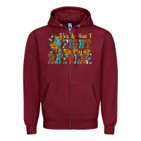 Burgundy this is how i fight my battles Zipper Hoodie - texasbilliewilder