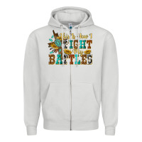Dove Grey this is how i fight my battles Zipper Hoodie - texasbilliewilder