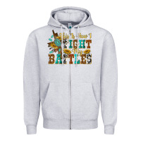 Heather Grey this is how i fight my battles Zipper Hoodie - texasbilliewilder