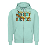 Seafoam this is how i fight my battles Zipper Hoodie - texasbilliewilder