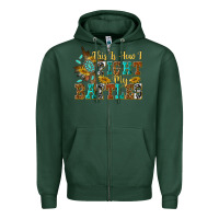 Sports Green this is how i fight my battles Zipper Hoodie - texasbilliewilder
