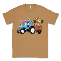 Toasted Coconut Happy Easter Tractor with Bunny Flowers and Carrot Classic Tee - RanaPortraitStore