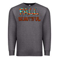 Charcoal Heather fall is proof that change is beautiful Premium Sweatshirt - CowhideDigitalArt