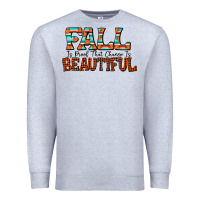 Heather Grey fall is proof that change is beautiful Premium Sweatshirt - CowhideDigitalArt