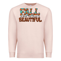 Pale Pink fall is proof that change is beautiful Premium Sweatshirt - CowhideDigitalArt