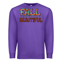 Purple fall is proof that change is beautiful Premium Sweatshirt - CowhideDigitalArt
