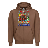 Chestnut all aboard the polar express Zipper Hoodie - Zillion Design Studio