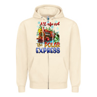 Sandshell all aboard the polar express Zipper Hoodie - Zillion Design Studio