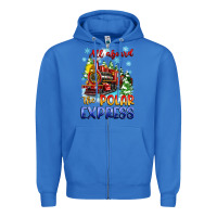 True Royal all aboard the polar express Zipper Hoodie - Zillion Design Studio