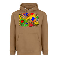 Toasted Coconut autism background Heavyweight Hoodie - Zillion Design Studio