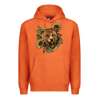 Carrot bear head sunflowers Premium Hoodie - NancyCooperArtShop