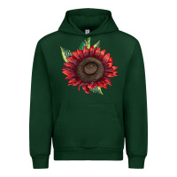 Forest Green procut red sunflower Urban Hoodie - LillyAllenDesigns