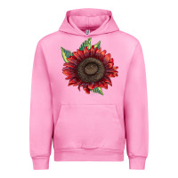 Fuchsia Pink procut red sunflower Urban Hoodie - LillyAllenDesigns