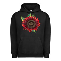 Pigment Black procut red sunflower Urban Hoodie - LillyAllenDesigns