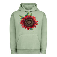 Pigment Oil Green procut red sunflower Urban Hoodie - LillyAllenDesigns