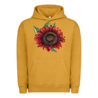 Pigment Peanut Butter procut red sunflower Urban Hoodie - LillyAllenDesigns