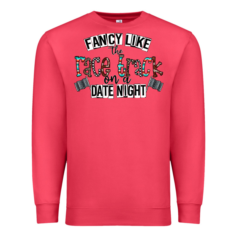 Fancy Like The Race Track On A Date Night Premium Sweatshirt by CowhideDigitalArt | Teevron