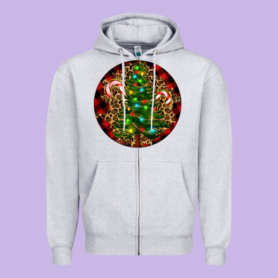 Zipper Hoodie Christmas Tree