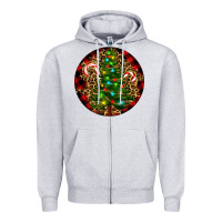 Heather Grey Christmas Tree Zipper Hoodie - RanaPortraitStore