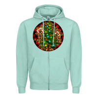 Seafoam Christmas Tree Zipper Hoodie - RanaPortraitStore