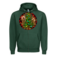 Sports Green Christmas Tree Zipper Hoodie - RanaPortraitStore
