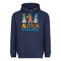 Navy autism awareness gnomes Heavyweight Hoodie - Zillion Design Studio