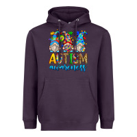 Plum autism awareness gnomes Heavyweight Hoodie - Zillion Design Studio