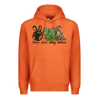 Carrot Peace Love Baby Baboon Premium Hoodie - LillyAllenDesigns