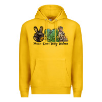 Lemon Peace Love Baby Baboon Premium Hoodie - LillyAllenDesigns