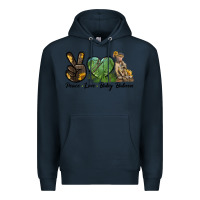 Navy Peace Love Baby Baboon Premium Hoodie - LillyAllenDesigns