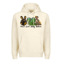 Sandshell Peace Love Baby Baboon Premium Hoodie - LillyAllenDesigns