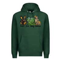 Sports Green Peace Love Baby Baboon Premium Hoodie - LillyAllenDesigns