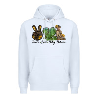 White Peace Love Baby Baboon Premium Hoodie - LillyAllenDesigns