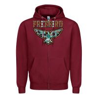 Burgundy thunderbird freebird Zipper Hoodie - texasbilliewilder