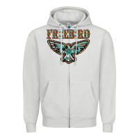 Dove Grey thunderbird freebird Zipper Hoodie - texasbilliewilder