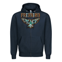 Navy thunderbird freebird Zipper Hoodie - texasbilliewilder