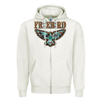 Oatmeal Heather thunderbird freebird Zipper Hoodie - texasbilliewilder